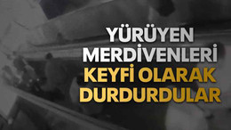 Yürüyen merdivenleri keyfi olarak durdurdular
